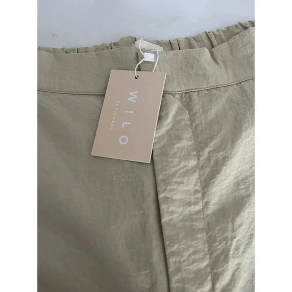 NWT Wilo Anthropologie Wide Leg High Rise Cargo Pants - Small - Beige Sand - Picture 8 of 13